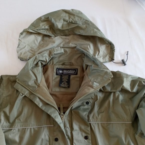 Wetskins waterproof full zip Jacket hidden Hood Size small runs big - Picture 8 of 9